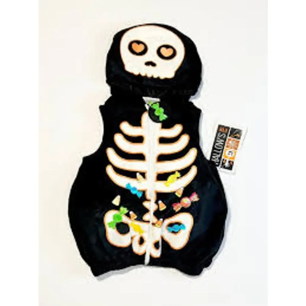 Hallows Even New Coloful Day of the Dead Skelton Halloween Costume Baby 6-9 mo